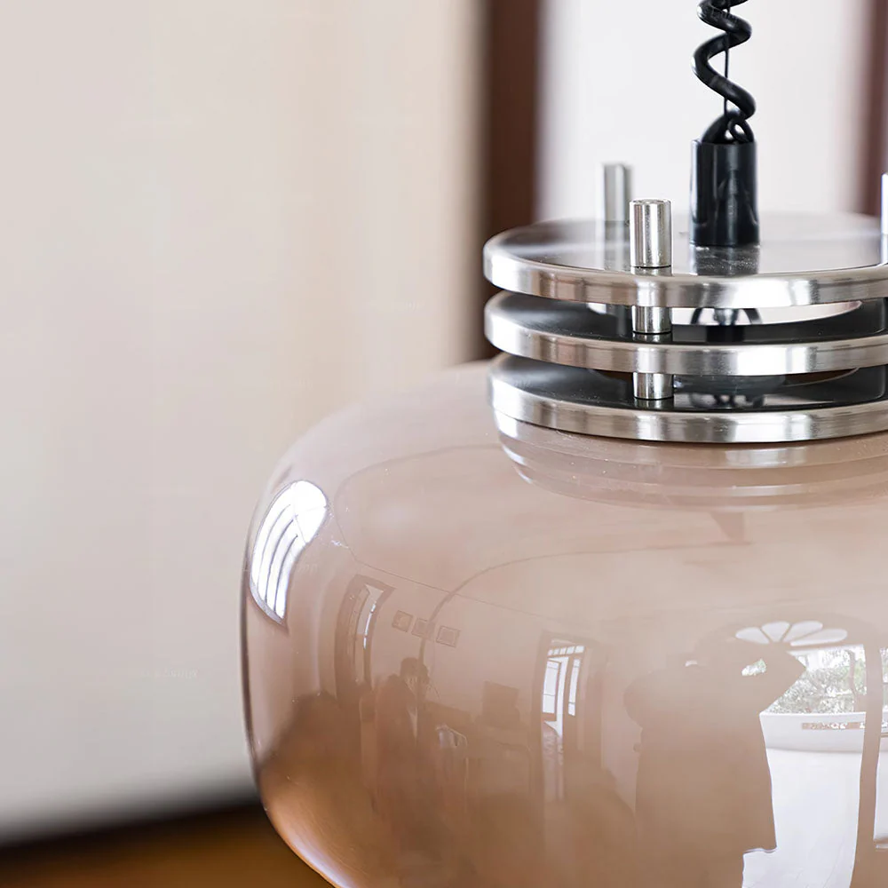 Simple Coffee Glass Pendant Light - Image 11