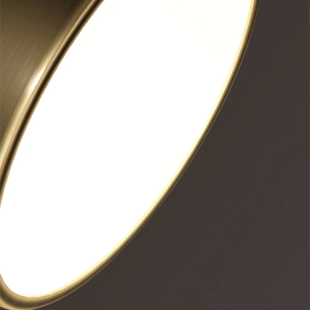 Simple Led Copper Semi Flush Mount Ceiling Light - Image 4
