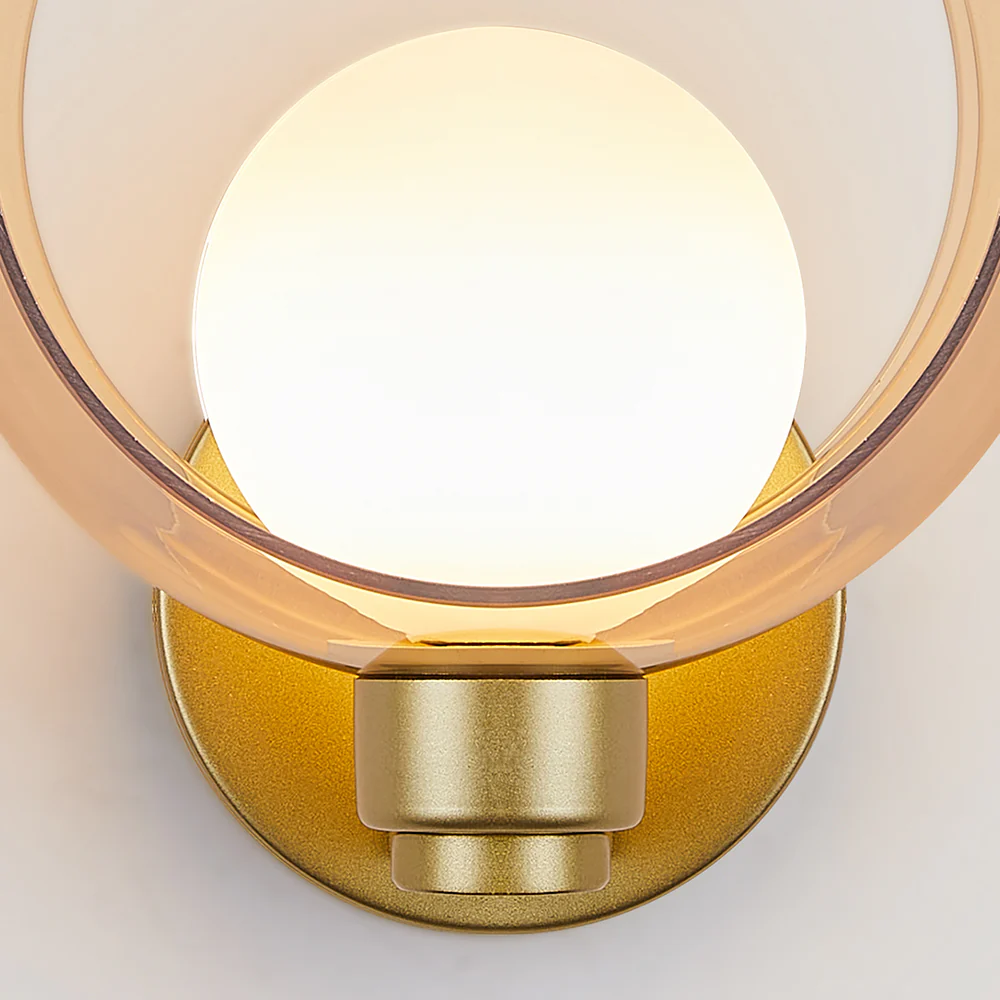 Simple Round Modern Glass Bedroom Wall Light - Image 15