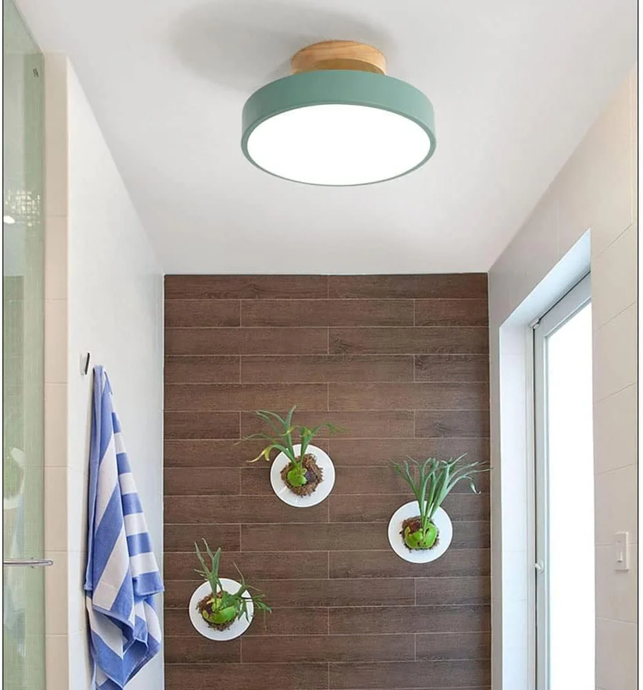 Simple Wooden Finish LED Ceiling Lights - Image 18