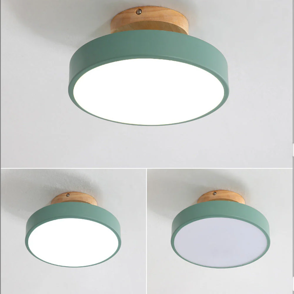 Simple Wooden Finish LED Ceiling Lights - Image 20