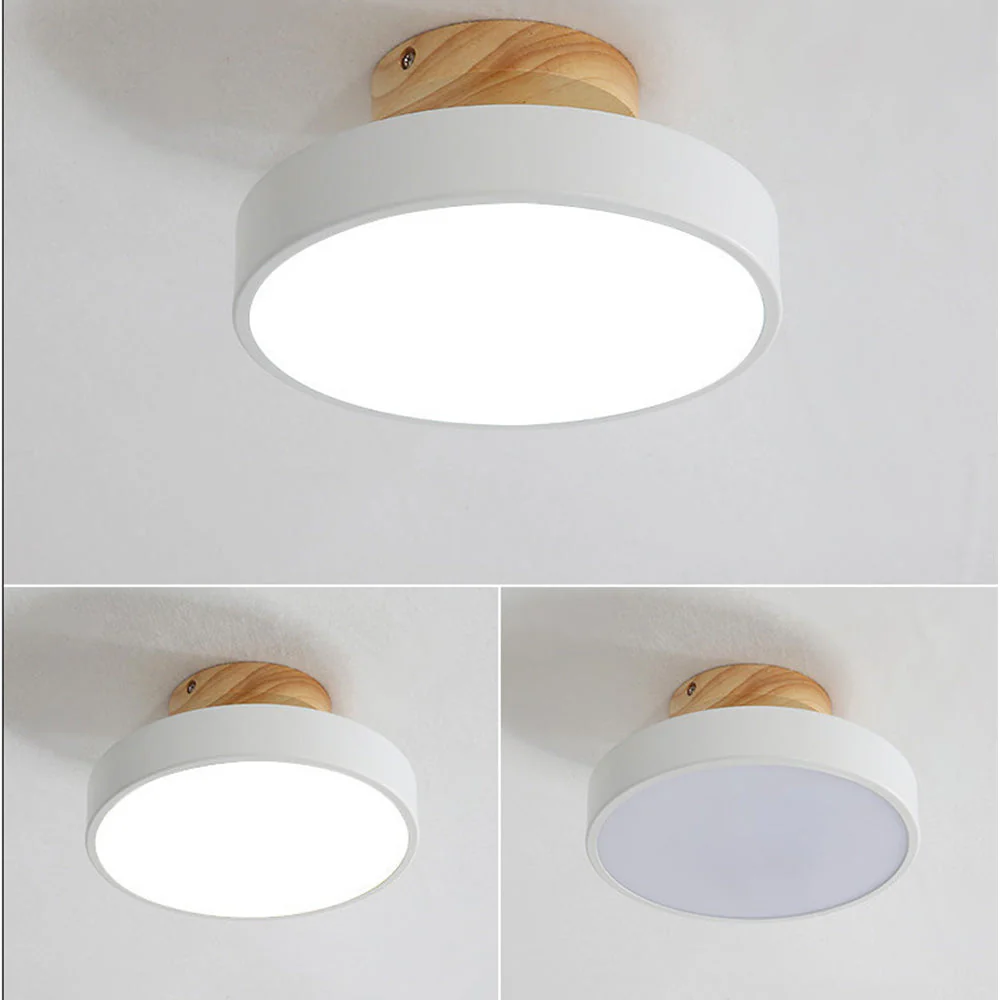 Simple Wooden Finish LED Ceiling Lights - Image 3