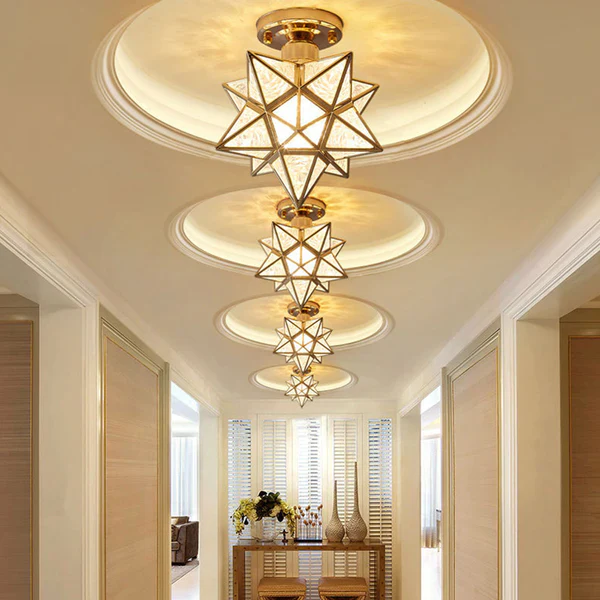Creative Metal Star Ceiling Light - Image 2