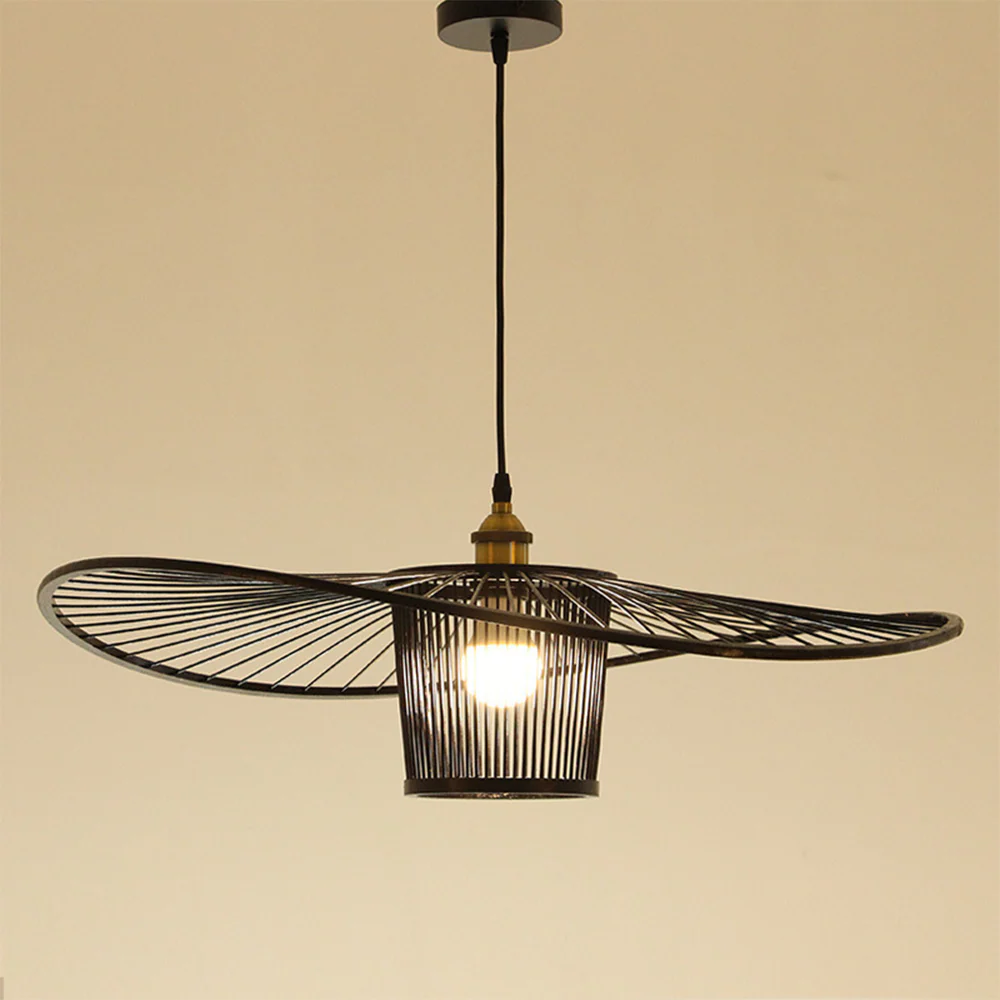 Vintage Bamboo Woven Wicker Handmade Rattan Pendant Light - Image 6