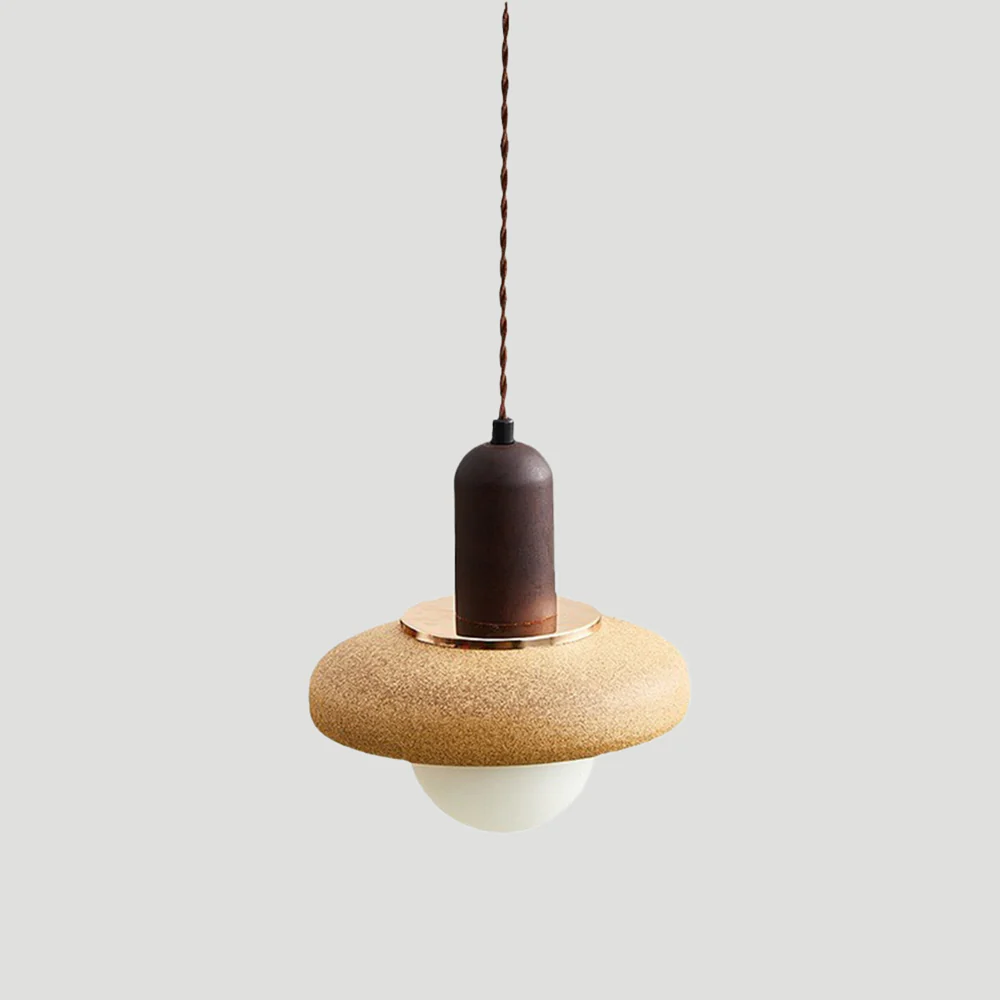 Vintage Ceramic Frosted Small Pendant Light - Image 5