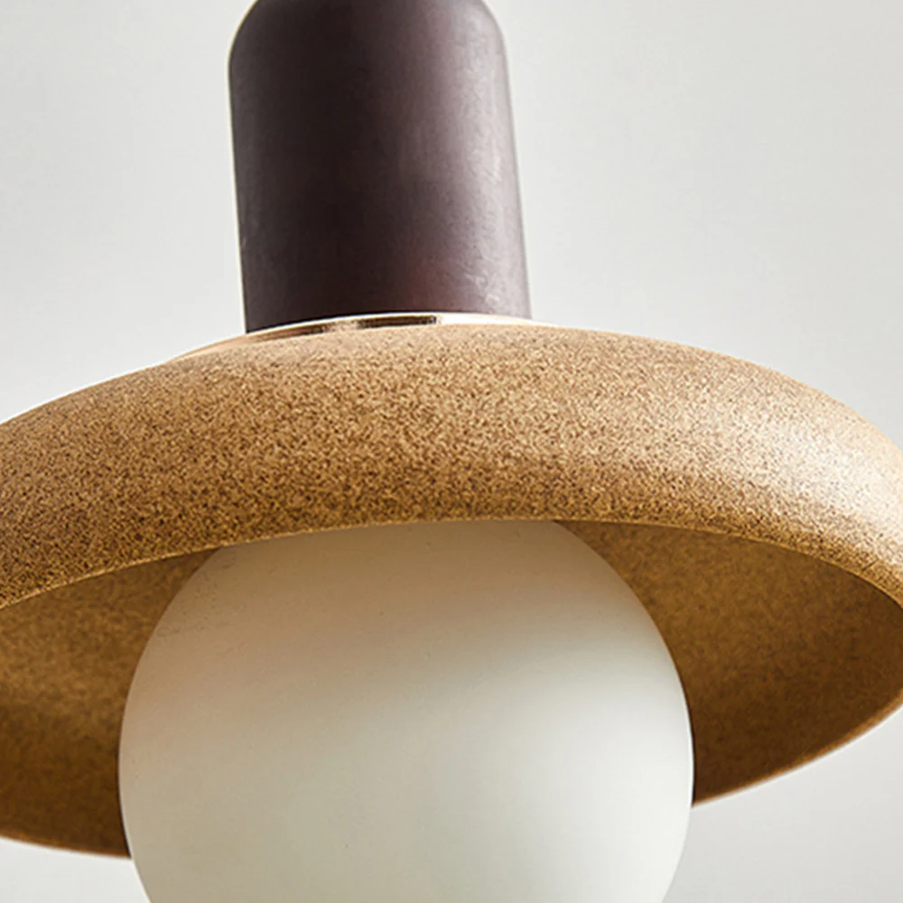 Vintage Ceramic Frosted Small Pendant Light - Image 7