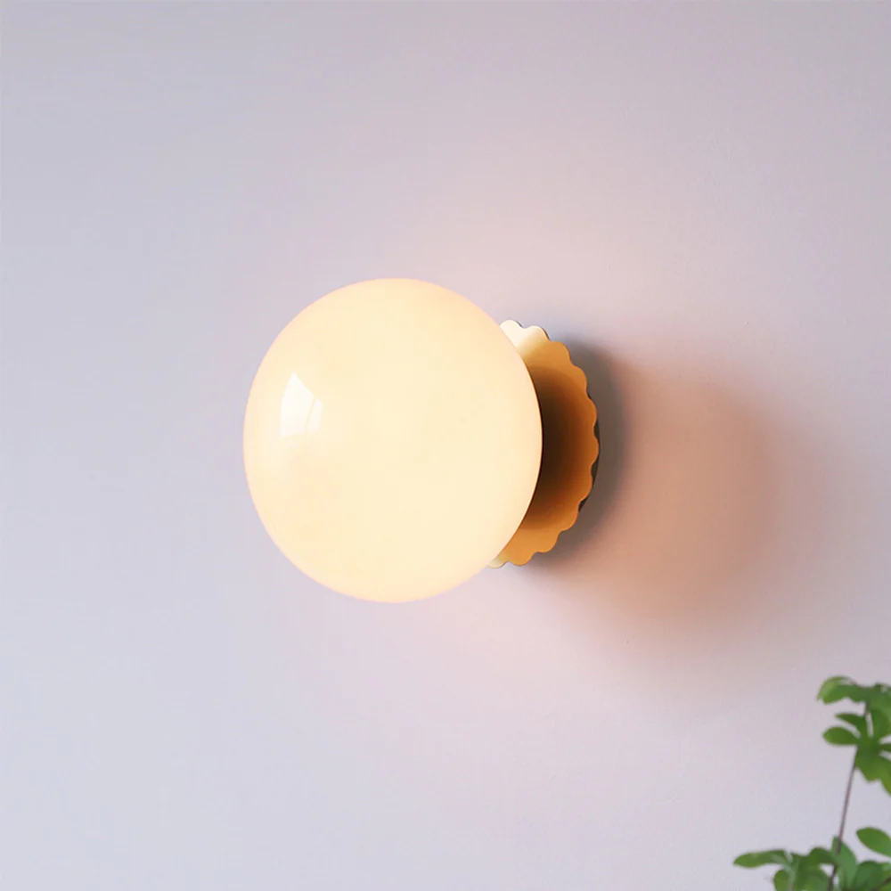 Vintage Glass Round Head Wall Sconce - Image 12