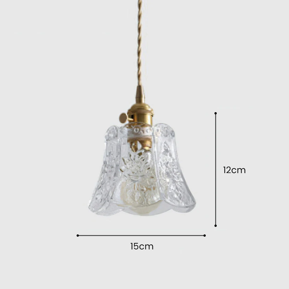 Vintage Mini Glass Clear Pendant Light - Image 13