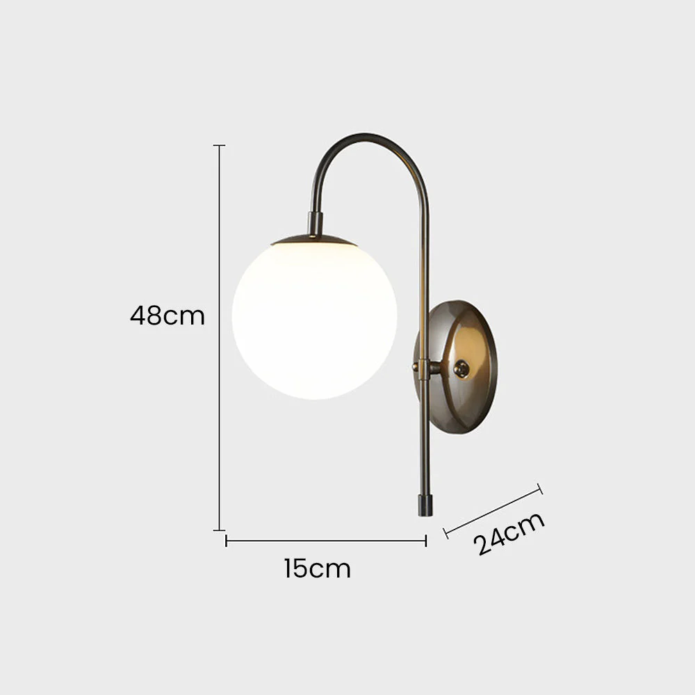 Vintage Minimalist Ball Copper Wall Light - Image 7