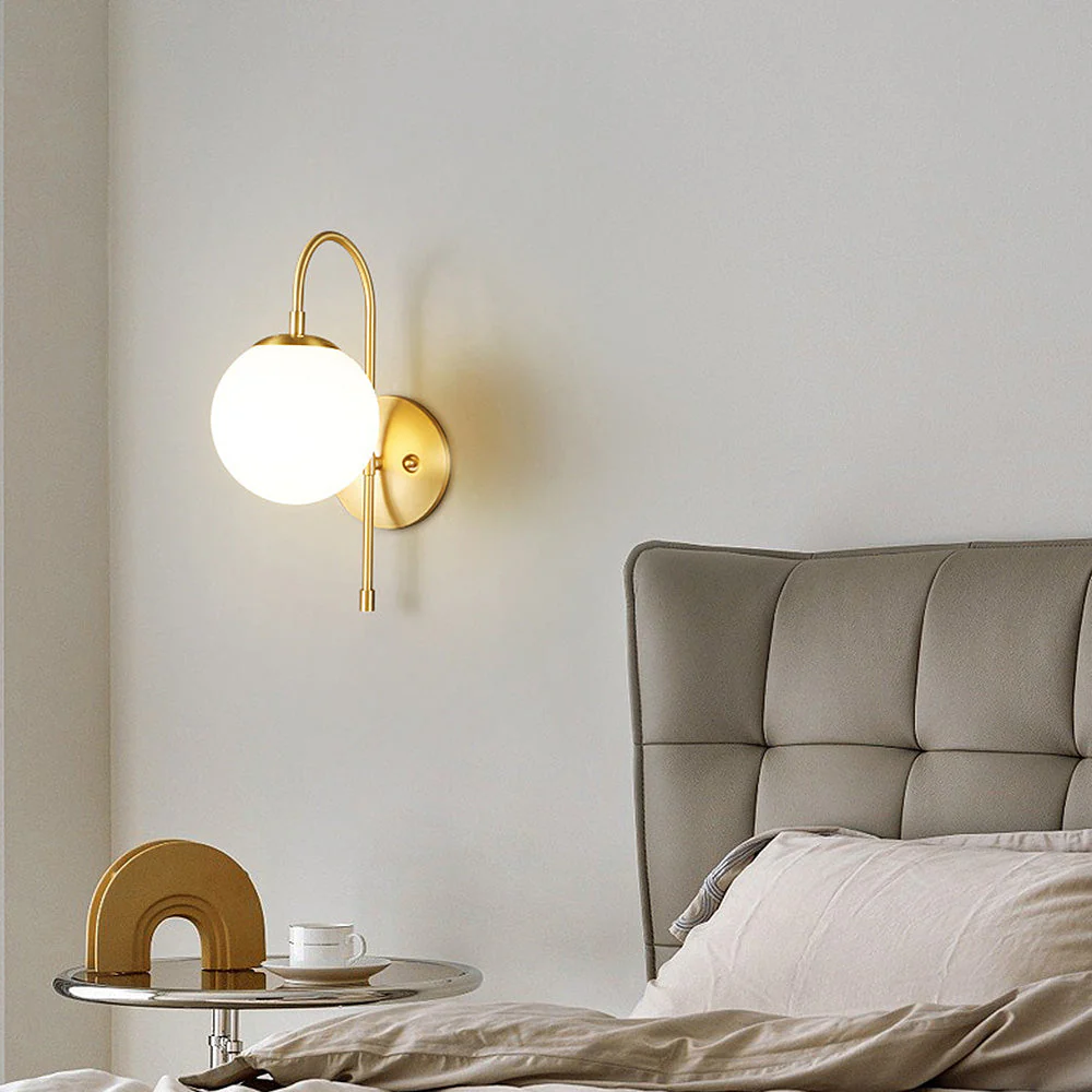 Vintage Minimalist Ball Copper Wall Light - Image 8