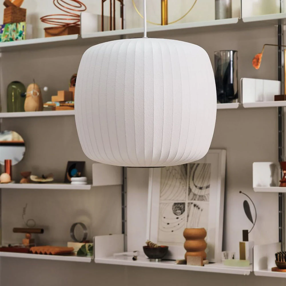 Nordic White Lantern Saucer Pendant Light For Living Room - Image 41