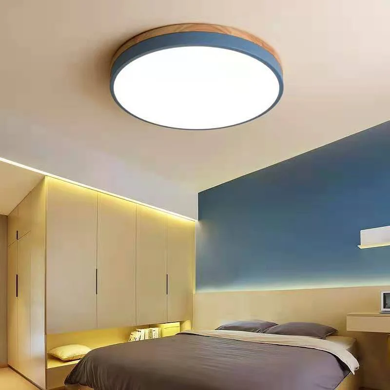 Wooden Round Shape Flush Mount Ceiling Lights - Image 19